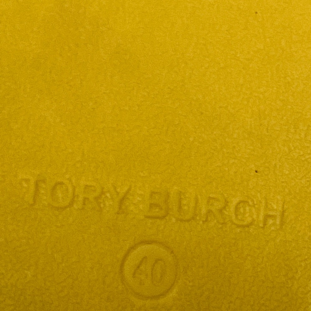 Tory Burch Double T Sport Women's Leather Slide Sandals Yellow Mustard SIZE 9.5 - Picture 8 of 8